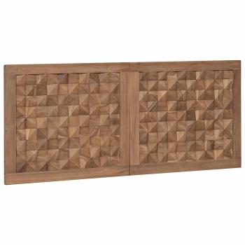 Bettkopfteil Natur Massivholz Teak
