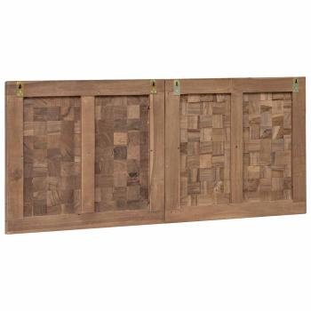 Bettkopfteil Natur Massivholz Teak