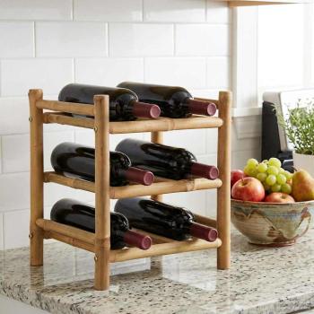ARDEBO.de - Weinregal Bambus Natur