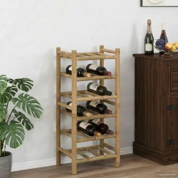 ARDEBO.de - Weinregal Natur 32,5 x 29,5 x 72 cm Bambus