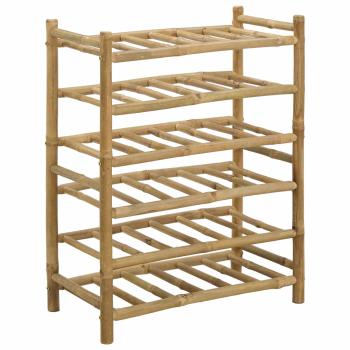 Weinregal Natur 57 x 29,5 x 72 cm Bambus