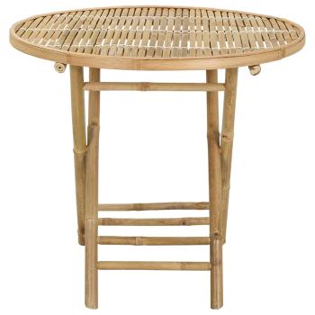 Gartentisch Natur 80 x 70 cm Bambus