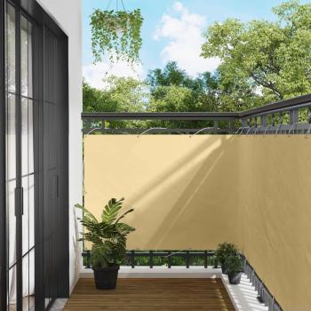 ARDEBO.de - Balkonsichtschutz Sand 110 x 500 cm Oxford-Stoff