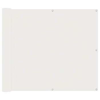 Balkonsichtschutz 100 x 500 cm Oxford-Stoff Rechteckig Weiß