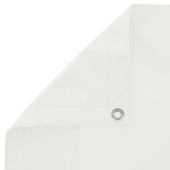 Balkonsichtschutz Weiß 110 x 600 cm Oxford-Stoff