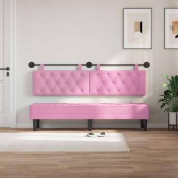 Hängendes Kopfteil Rosa Stoff