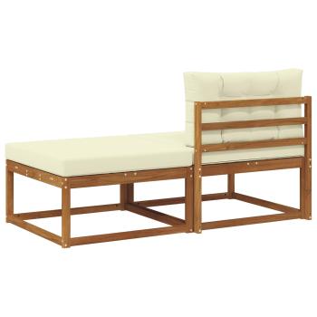 Sectional Sofa Einheiten mit Kissen 2 Stück Natur