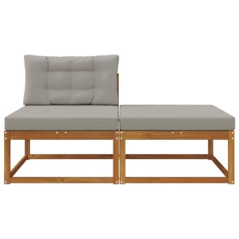 Sectional Sofa Einheiten mit Kissen 2 Stück Natur