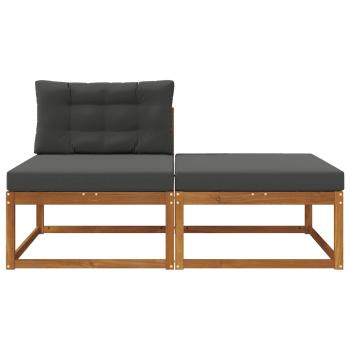 Sectional Sofa Einheiten mit Kissen 2 Stück Natur