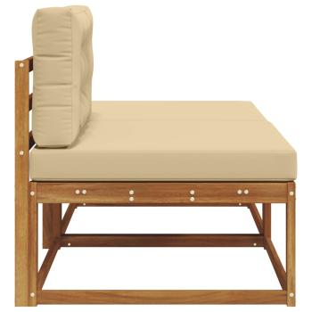 Sectional Sofa Einheiten mit Kissen 2 Stück Natur