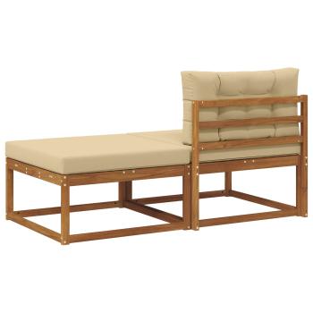 Sectional Sofa Einheiten mit Kissen 2 Stück Natur