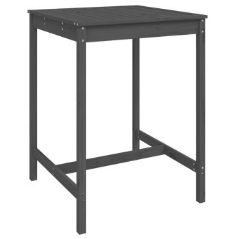 ARDEBO.de - 3-tlg. Gartenbar-Set Grau Massivholz Kiefer