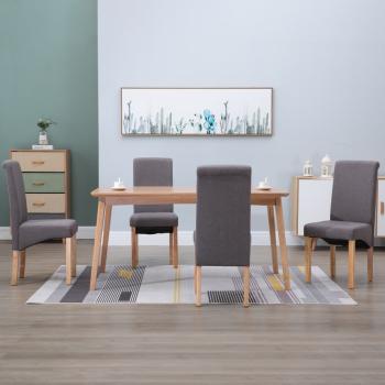 ARDEBO.de - Esszimmerstühle 4 Stk. Taupe Stoff