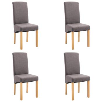 Esszimmerstühle 4 Stk. Taupe Stoff