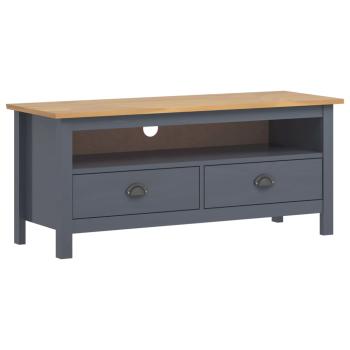 ARDEBO.de - TV-Schrank Hill Grau 110x40x47 cm Kiefer Massivholz