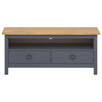 TV-Schrank Hill Grau 110x40x47 cm Kiefer Massivholz