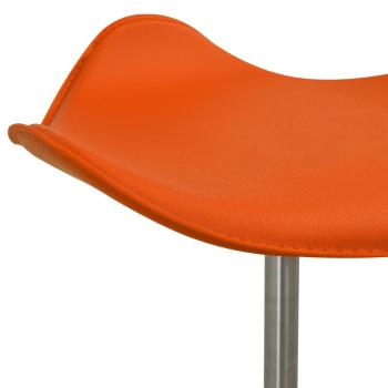 Esszimmerstuhl Drehbar Orange Kunstleder