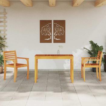 ARDEBO.de - Garten Essgruppe 3 stk. Braun Massivholz Akazie
