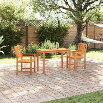 ARDEBO.de - Garten Essgruppe 3 stk. Braun Massivholz Akazie