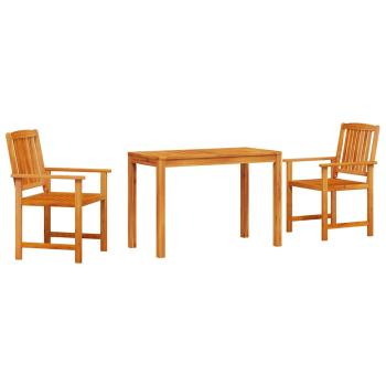 Garten Essgruppe 3 stk. Braun Massivholz Akazie