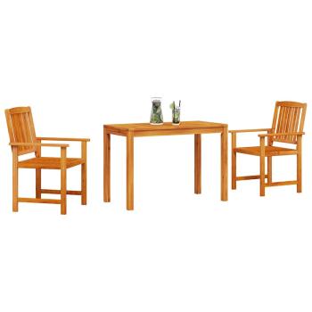 Garten Essgruppe 3 stk. Braun Massivholz Akazie