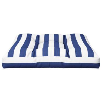 Palettenkissen Blau Weiß Gestreift 80x80x12 cm Stoff