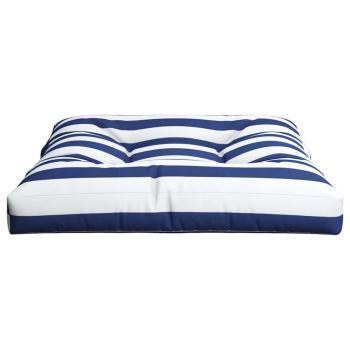Palettenkissen Blau Weiß Gestreift 80x80x12 cm Stoff