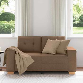 Loveseat-Sofa Braun 160x77x82 cm Stoff