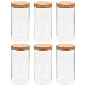 Vorratsgläser mit Korkdeckel 6 Stk. 1400 ml