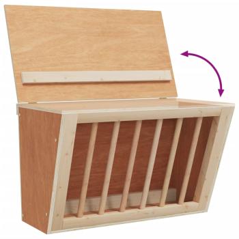 Heuraufe für Kaninchen 37x18,5x23 cm Massivholz Tanne