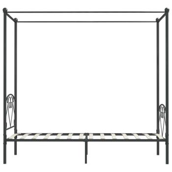 Himmelbett-Gestell Grau Metall 120 x 200 cm