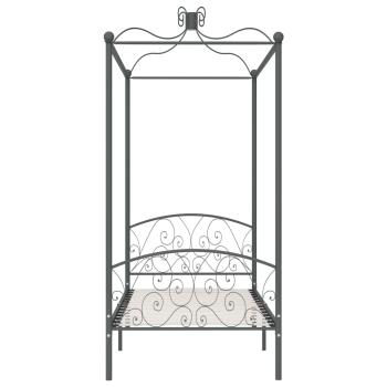 Himmelbett-Gestell Grau Metall 100 x 200 cm