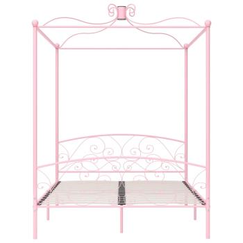 Himmelbett Rosa Metall 180x200 cm