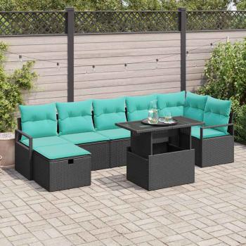 ARDEBO.de - Gartensofa-set 8 stk. Poly-Rattan