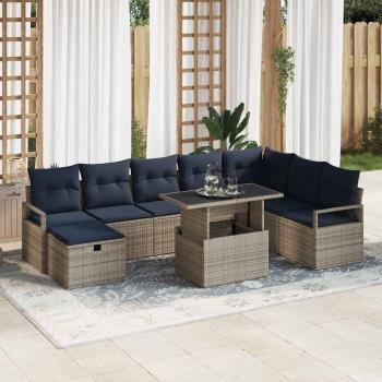 ARDEBO.de - Gartensofa-set 9 Stk. Poly-Rattan