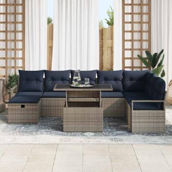 Gartensofa-set 9 Stk. Poly-Rattan
