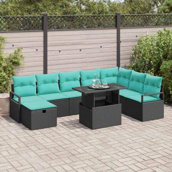 ARDEBO.de - Gartensofa-set 9 stk. Poly-Rattan