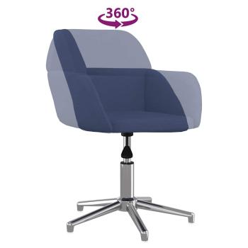 Bürostuhl Drehbar Blau Stoff