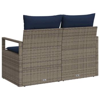 Garten-Sofa mit Kissen 120 x 62 x 69 cm Poly-Rattan