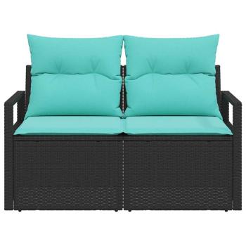 Garten-Sofa mit Kissen 120 x 62 x 69 cm Poly-Rattan