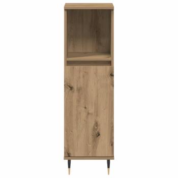 Badschrank Artisan-Eiche 30x30x100 cm Holzwerkstoff