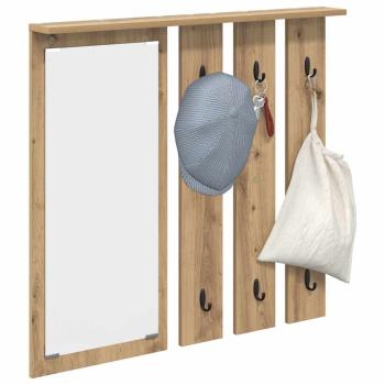 Wandmontierter Kleiderständer Wandhalterung Artisan-Eiche