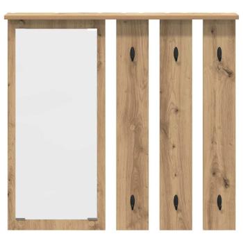 Wandmontierter Kleiderständer Wandhalterung Artisan-Eiche