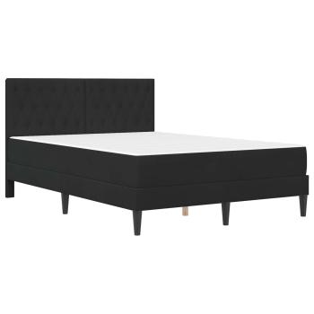 Bettgestell mit Matratze Schwarz 120 x 190 cm Samt