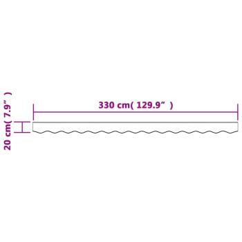 Markisenvolant Creme Gestreift 350 cm
