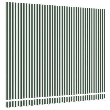Ersatzbespannung für Markise 4x3 m Grün & Weiß gestreift