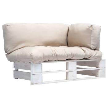 ARDEBO.de - Garten-Palettensofa mit Sandfarbigen Kissen Kiefernholz