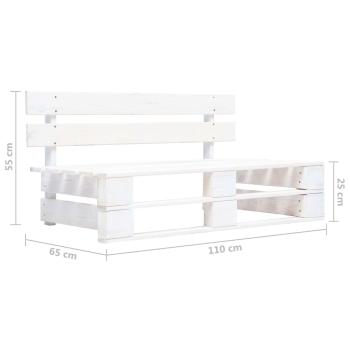 4-tlg. Paletten-Lounge-Set Weiß Imprägniertes Kiefernholz