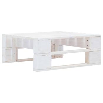 4-tlg. Paletten-Lounge-Set Weiß Imprägniertes Kiefernholz