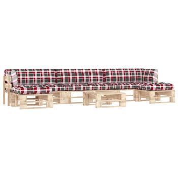 ARDEBO.de - 6-tlg. Paletten-Lounge-Set mit Kissen Imprägniertes Kiefernholz